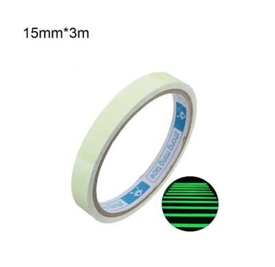 Pašlīmējoša zaļa gaismas lente mirdz tumsā Uzlīmes Stage Dekoratīvās fluorescējošās lentes Brīdinājuma uzlīmes Makšķerēšanas rīks