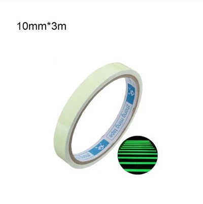 Pašlīmējoša zaļa gaismas lente mirdz tumsā Uzlīmes Stage Dekoratīvās fluorescējošās lentes Brīdinājuma uzlīmes Makšķerēšanas rīks