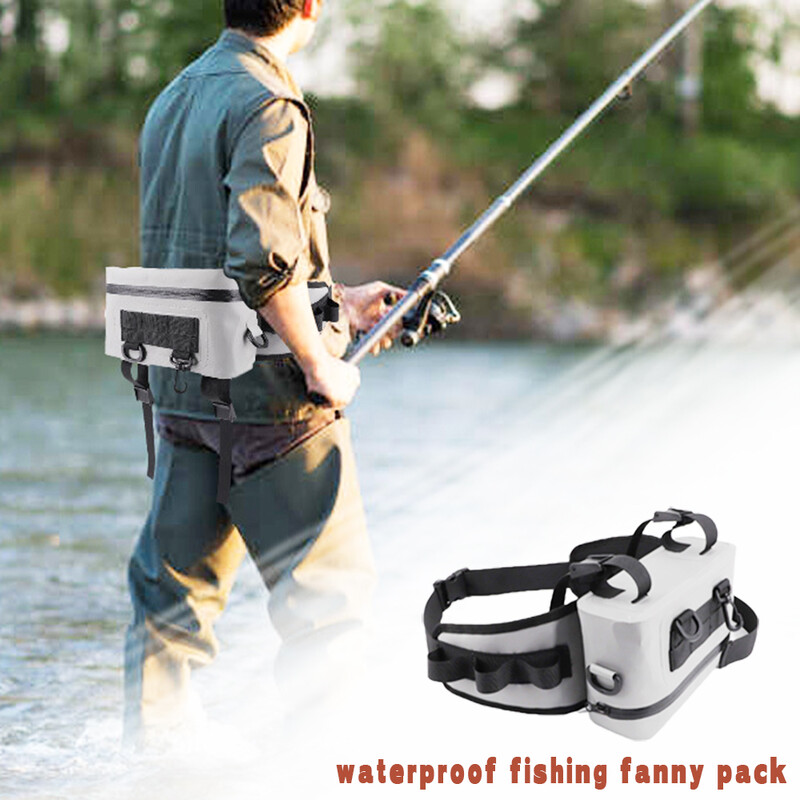 Torba oko struka za ribolov na otvorenom, cestovna torba velikog kapaciteta, višenamjenska vodootporna torba za ribolovnu opremu, prijenosna lagana torba za ribolov