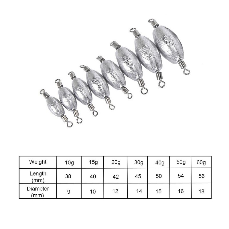 5 KOM Splitski utezi Dodatni utezi Utezi za utege Utezi u obliku masline za pecanje Utezi s padajućim utezima
