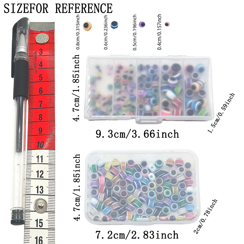100 komada Perle za blokiranje ribljeg oka od tvrde smole, perle za blokiranje simuliranog mamca za riblje oko