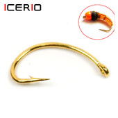 200 KOM. Udica zlatne boje Nymph Scud Midge Caddis Shrimp Udica za vezanje mušica #10 #12 #14 #16 Udica za mušičarenje