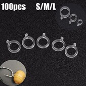 Νέα 100 τμχ White Bait Band Pellet Bait Bands for Carp Coarse Fishing Tackle Fishing Tackle Elastic Pellet Lure Baitbands