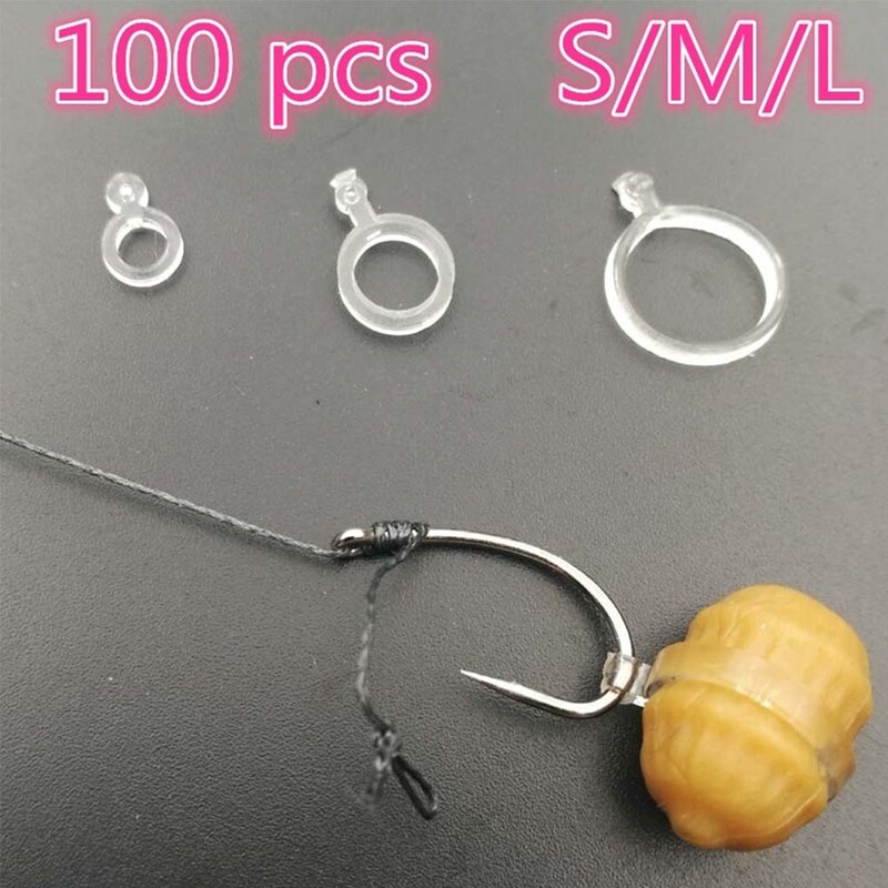 Nove 100 komada bijele trake za mamac Pelet Bait Trake za grubi pribor za ribolov šarana Ribolovni pribor Elastične trake za mamac za mamce peleta