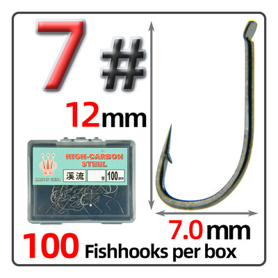 100 ks/krabica KEIRYU ​​​​rybársky háčik s ostnatým rybárskym háčikom, špeciálny háčik na potokový rybolov malých rýb, rybárske príslušenstvo