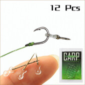 PRO BEROS 12Pcs Bait Spike Carp Fishing Hook Sting Boilies Maggot Corn Pin Hair Rigs 7/10/15mm s gumenim priborom za šarana