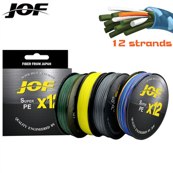 JOF Braided Fishing Line 12/9 Strands 500M 300M 100M Japanese Multifilament Sea Spinning Super Strong ανθεκτικό υφαντό νήμα Pesca