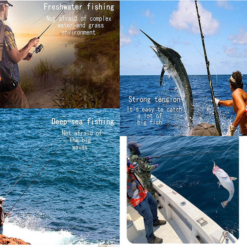 Konac za morski ribolov velike veličine od 500 m, super jak najlon od monofilamenta, nevidljivog debelog promjera 0,6/0,7/0,8/0,9/1,0 mm