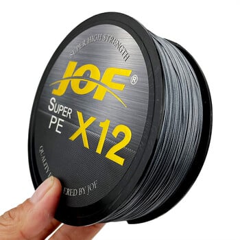 JOF 100M Braided Fishing Line Carp Line 0,6-6,0# 12 Weaves Wire Smooth PE Multifilament Line For All Water Fishing 22,5-92LB