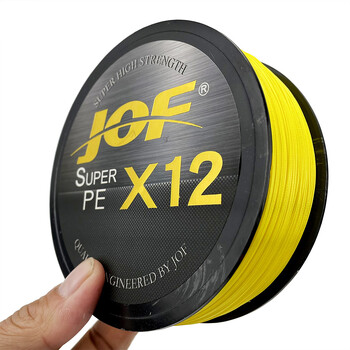 JOF 100M Braided Fishing Line Carp Line 0,6-6,0# 12 Weaves Wire Smooth PE Multifilament Line For All Water Fishing 22,5-92LB