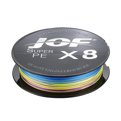 JOF Fishing Upletena struna za pecanje 300M 150M 8 niti Multifilamento 0,14 mm - 0,50 mm za ribolov šarana Super Strong 15LB-100LB