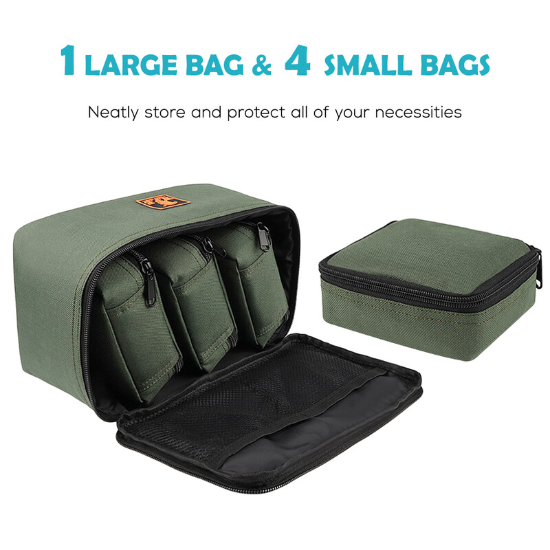 Torba za pribor za pecanje s 4 male vrećice Rola za pecanje Torbica za pohranu varalica Torbica za organizator pribora za pecanje