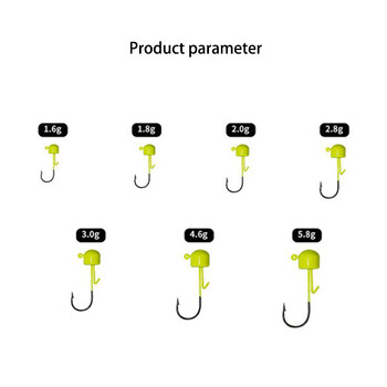 DYGYGYFZ 2 τμχ/σετ Βολφράμιο Steel Ned Rig Jig Hooks 1,6g - 18g Floating Soft Lure Fishing Group Sinker Tackle Pike Bass Jig Head