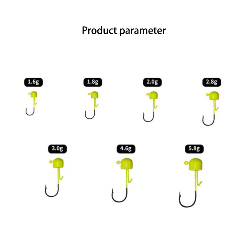 DYGYGYFZ 2 kom/set Udice od volframovog čelika Ned Rig Jig udice 1,6 g - 18 g Plutajući mekani mamac Ribolovna grupa Sinker pribor Pike Bass Jig udica