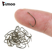 Bimoo Fly Fishing Dry Fly Fishing Udica Standard Wire Nymph Curved Hook Bronze Finish Small Fly Mamci Materijal za vezivanje 12 14 16 18 20