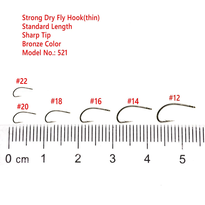 Bimoo Fly Fishing Dry Fly Fishing Udica Standard Wire Nymph Curved Hook Bronze Finish Small Fly Mamci Materijal za vezivanje 12 14 16 18 20