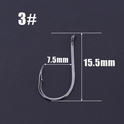 50 kom/lot Ribolovne udice Visokougljični premaz od nehrđajućeg čelika Bodljikave zaoštrene udice s kružnim okom za ribolov na moru i rijeci