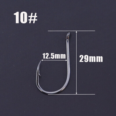 50 kom/lot Ribolovne udice Visokougljični premaz od nehrđajućeg čelika Bodljikave zaoštrene udice s kružnim okom za ribolov na moru i rijeci