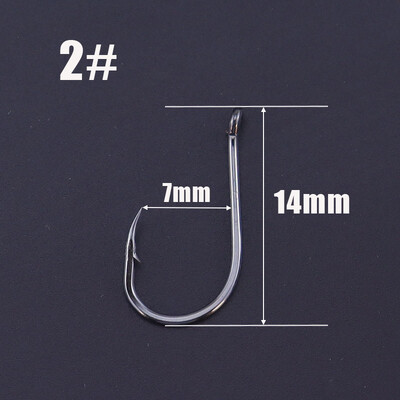 50 kom/lot Ribolovne udice Visokougljični premaz od nehrđajućeg čelika Bodljikave zaoštrene udice s kružnim okom za ribolov na moru i rijeci