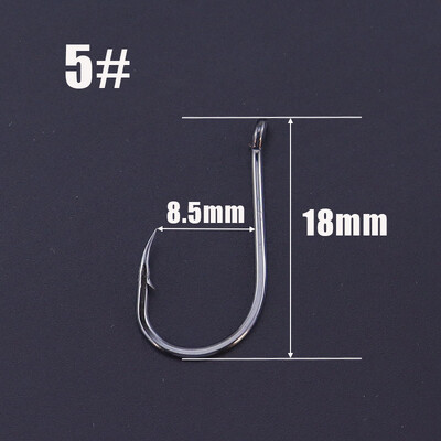50 kom/lot Ribolovne udice Visokougljični premaz od nehrđajućeg čelika Bodljikave zaoštrene udice s kružnim okom za ribolov na moru i rijeci