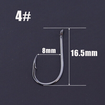 50 kom/lot Ribolovne udice Visokougljični premaz od nehrđajućeg čelika Bodljikave zaoštrene udice s kružnim okom za ribolov na moru i rijeci