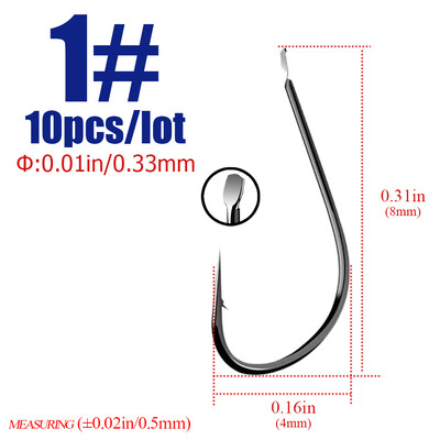 Ckamakastu 2210 crne udice za ribolov Udica s džig glavom za slanu vodu Dodaci za ribolovnu opremu Udica za šarana za pomoćne udice za ribu Sea Japan