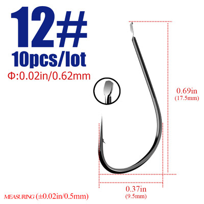 Ckamakastu 2210 crne udice za ribolov Udica s džig glavom za slanu vodu Dodaci za ribolovnu opremu Udica za šarana za pomoćne udice za ribu Sea Japan