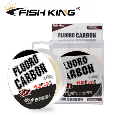 FISH KING 300m FluoroCarbon Coating Monofilament Neilon Makšķerēšanas aukla Japānā Importēta Super Strong Profesionāla karpu makšķerēšanas aukla