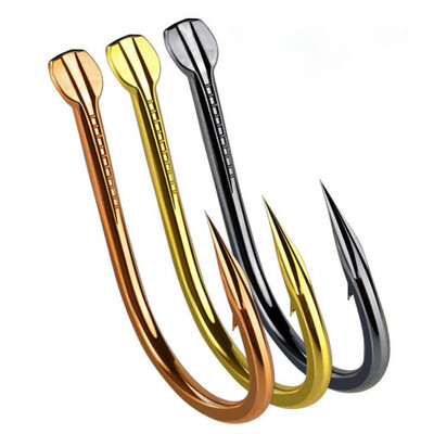 DYGYGYFZ 50 vnt/pak. Dvigubo lizdo Izu Fish Hook Black Gold Blood Plyšys su spygliuotu masiniu kabliu žvejybos įrankiu