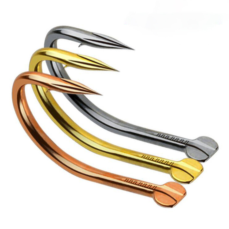 DYGYGYFZ 50 vnt/pak. Dvigubo lizdo Izu Fish Hook Black Gold Blood Plyšys su spygliuotu masiniu kabliu žvejybos įrankiu