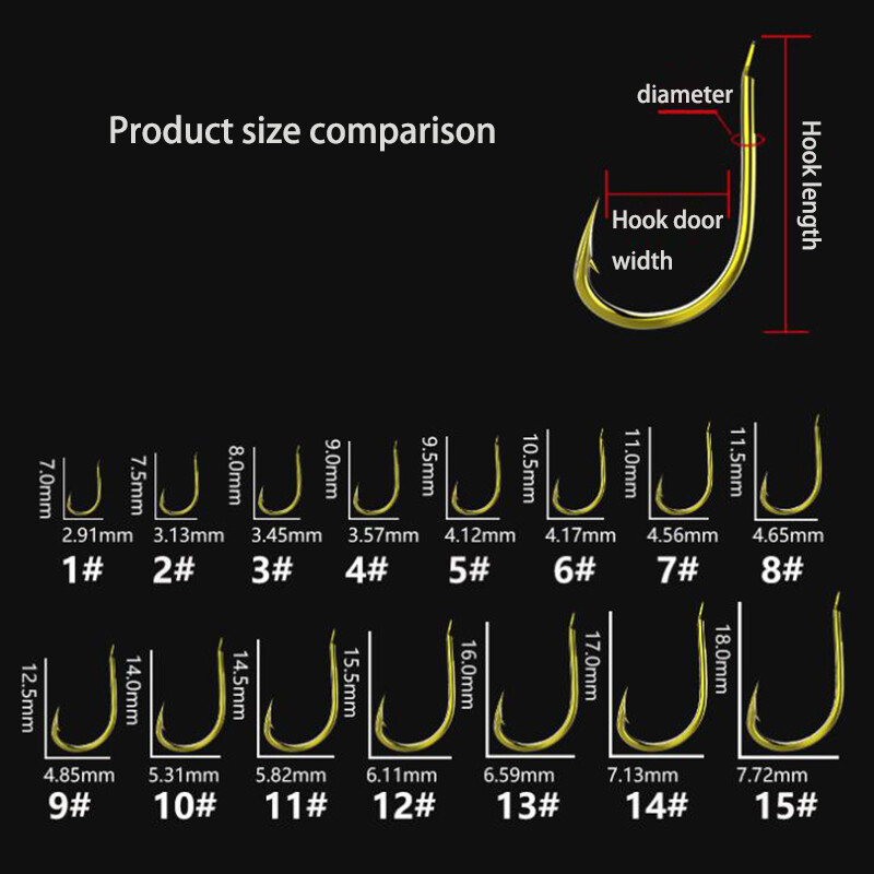 DYGYGYFZ 50 vnt/pak. Dvigubo lizdo Izu Fish Hook Black Gold Blood Plyšys su spygliuotu masiniu kabliu žvejybos įrankiu