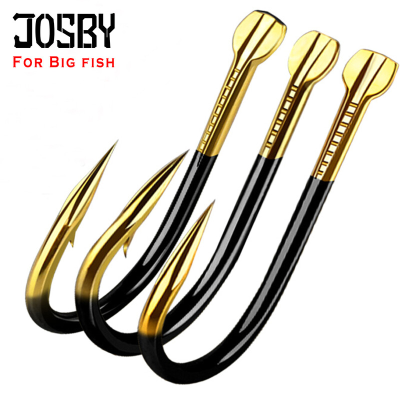 JOSBY 15PCS 30PCS udice za pecanje 2#-4# 6# 8# 10# 12# Visokokvalitetni bodljikavi držač mamaca Carbon Black Bait Držač udica