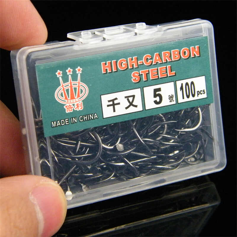 1 paket 0.1#-8# Chinu udice za pecanje Set od visokougljičnog čelika Udice za mušicu Jig bodljikava udica s kutijom Pesca mamac za pecanje