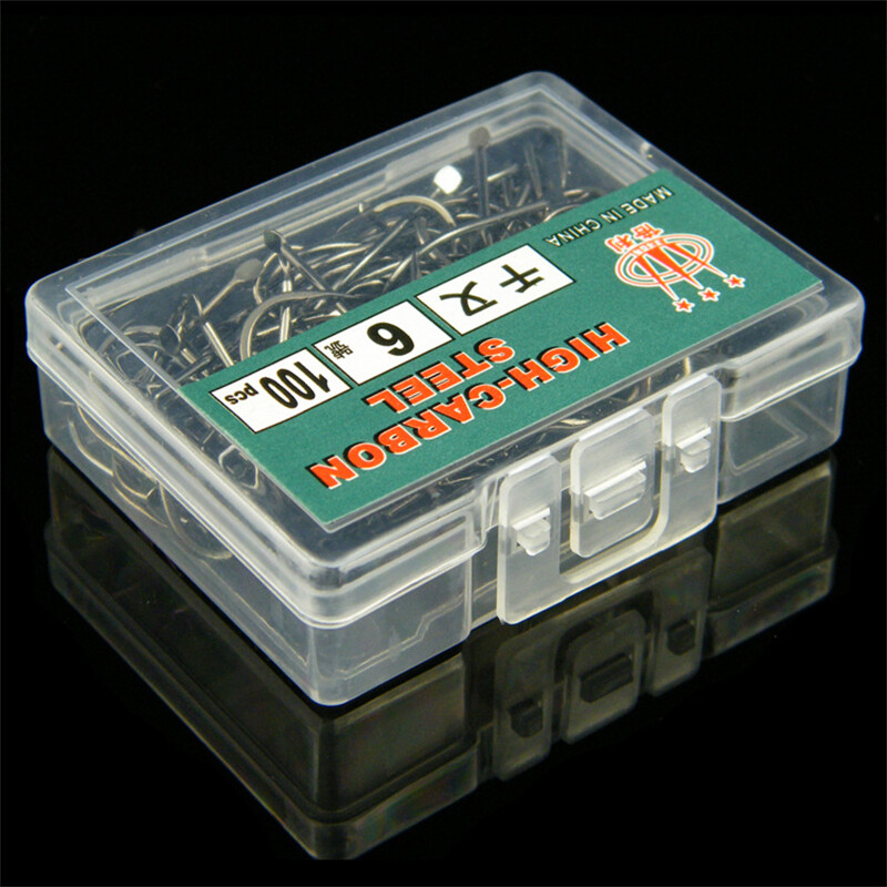 1 paket 0.1#-8# Chinu udice za pecanje Set od visokougljičnog čelika Udice za mušicu Jig bodljikava udica s kutijom Pesca mamac za pecanje