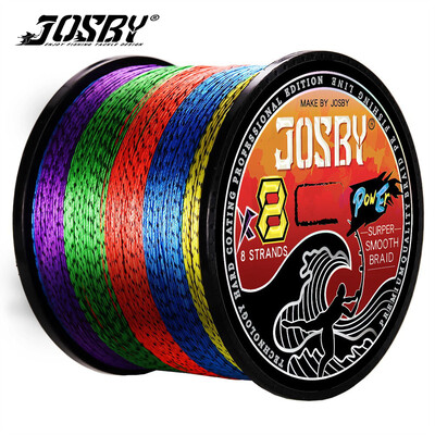 JOSBY 100M 300M 500M 8 szálas foltos PE fonott horgászdrót multifil szuper erős zsinór édesvízi sós pontyhoz