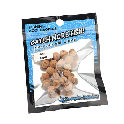 20 τμχ Floating Bead Bait Carp Fishing Boilies Bait Cork Ball Μεγάλη πλευστότητα μπάλα φελλού Ευρωπαϊκού στυλ 8mm/10mm Floating Ball Bait