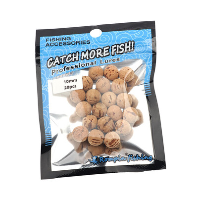 20 τμχ Floating Bead Bait Carp Fishing Boilies Bait Cork Ball Μεγάλη πλευστότητα μπάλα φελλού Ευρωπαϊκού στυλ 8mm/10mm Floating Ball Bait