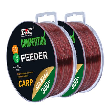 FTK 150M/300M Super Strong Nylon Fishing Line 0,14MM-0,50MM Fluorocarbon Coating Monofilament Carp Fishing Line 15,35LB-44,75LB