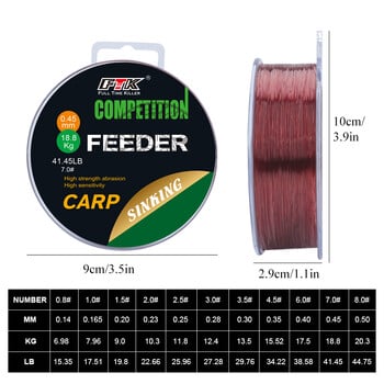 FTK 150M/300M Super Strong Nylon Fishing Line 0,14MM-0,50MM Fluorocarbon Coating Monofilament Carp Fishing Line 15,35LB-44,75LB