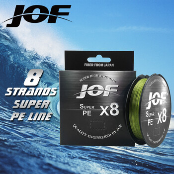 JOF X8 PE Braided Fishing Line Pesca Carp Multifilament Fly Wire Japanese Saltwater 150M 300M 500M 15LB-100LB