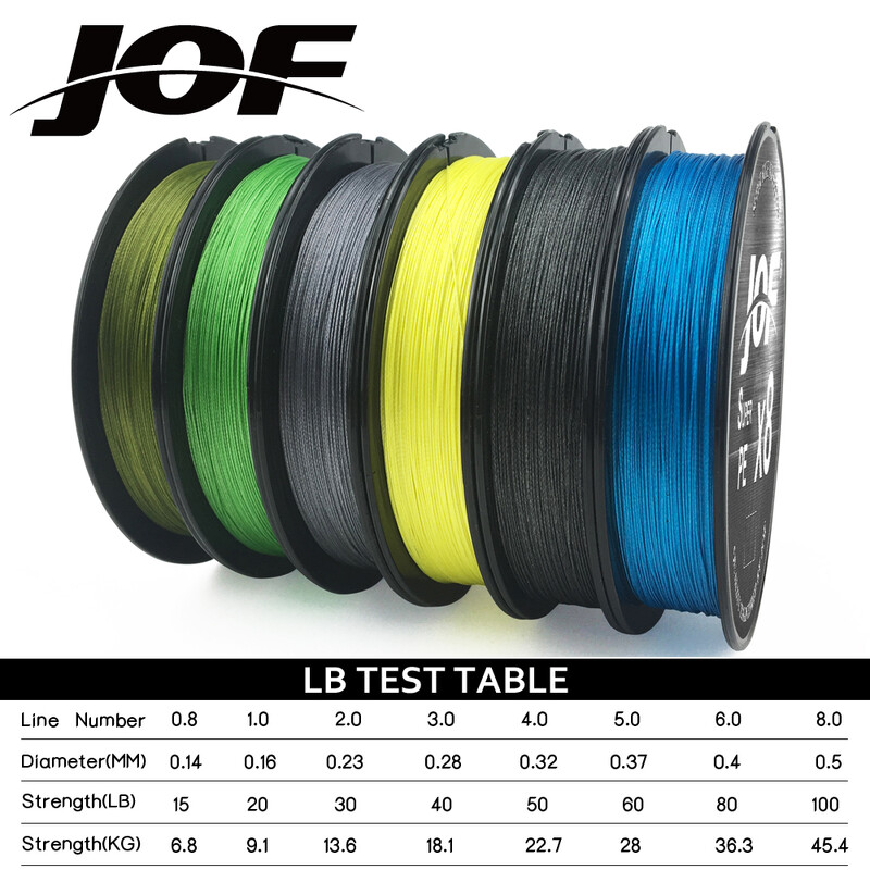 JOF X8 PE pletena struna za ribolov Pesca Carp Multifilament Fly Wire Japanska slana voda 150M 300M 500M 15LB-100LB