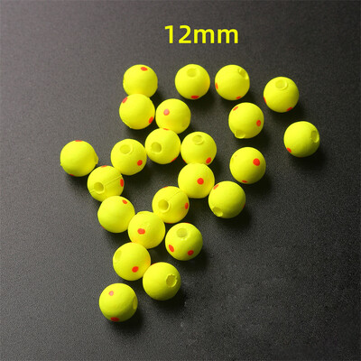 Novih 20 kom/1 vrećica velika plutajuća kuglica za pecanje s dvobojnim kuglicama za pecanje, plovci za ribolov Ultra-lagana plutajuća lopta od EPS pjene Set žutih mamaca za plovak