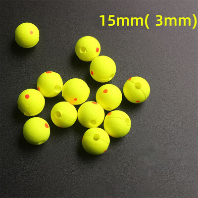 Novih 20 kom/1 vrećica velika plutajuća kuglica za pecanje s dvobojnim kuglicama za pecanje, plovci za ribolov Ultra-lagana plutajuća lopta od EPS pjene Set žutih mamaca za plovak