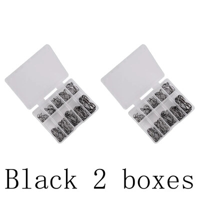 Set de cârlige de pescuit, 100 buc./cutie