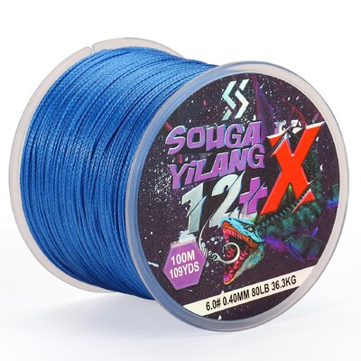 Sougayilang X12 100m pleteni strun 5 boja 18-80LB Multifilamentna žica za ribolov šarana Japanski PE pleteni strun Dodatna oprema Pesca