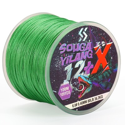 Sougayilang X12 100m pleteni strun 5 boja 18-80LB Multifilamentna žica za ribolov šarana Japanski PE pleteni strun Dodatna oprema Pesca