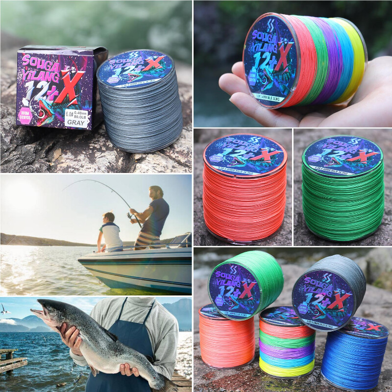 Sougayilang X12 100m pleteni strun 5 boja 18-80LB Multifilamentna žica za ribolov šarana Japanski PE pleteni strun Dodatna oprema Pesca