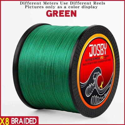 JOSBY Pesca Fly Fishing Line 8 Strand PE Carp Pletena Žica Peche Sea Spinning Multifilamento Cord 12~120LB 1000M 500M 300M 150M