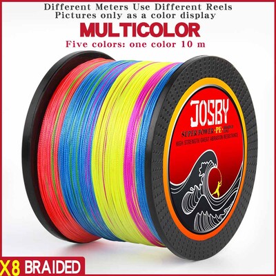 JOSBY Pesca Fly Fishing Line 8 Strand PE Carp Pletena Žica Peche Sea Spinning Multifilamento Cord 12~120LB 1000M 500M 300M 150M