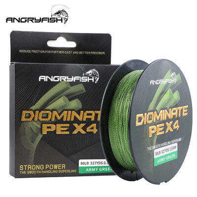 Angryfish 4 niti višestruki konac za pecanje 327Yds/300MB pleteni konac za pecanje PE slana/slatkovodna 15 20 25 30 40 50 60 80LB